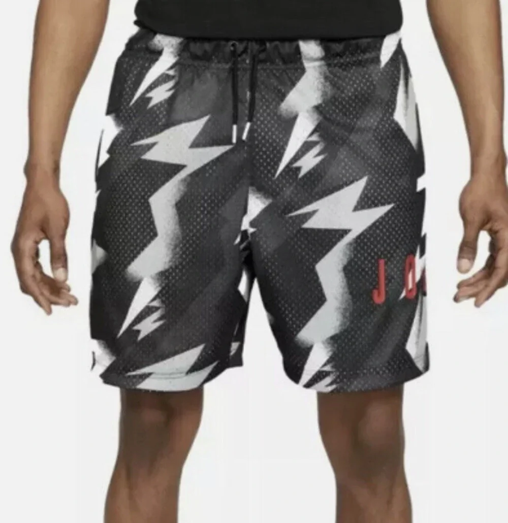 NEW Jordan Jumpman Air Allover Print Mesh Shorts Black CZ4757-010 Size XL